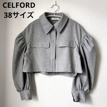 CELFORD 셀포드 숏 자켓 블라우스 블루종 퍼프 슬리브