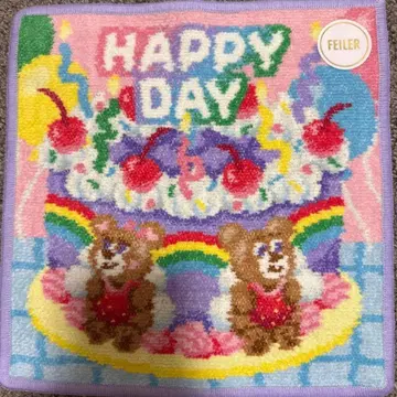 새상품 FEILER 손수건 웰컴 해피 데이!