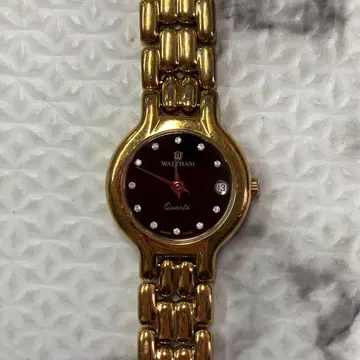 미작동 WALTHAM 월쌈 손목시계 데이트 기능석 블랙 다이얼