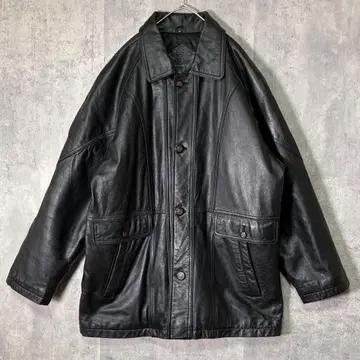 고급 양가죽 램 가죽 카 코트 올 블랙 천연 가죽 어깨 패드 없음