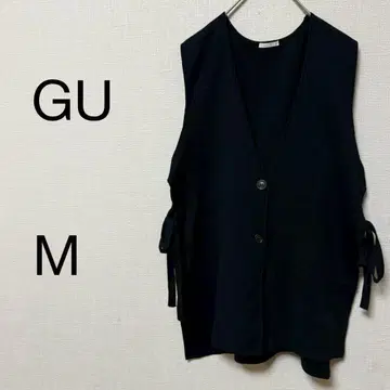 GU 지유 베스트 [M] 프론트 오픈 사이드 리본 베스트