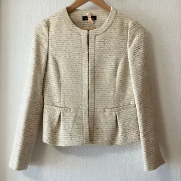 그린 라벨 릴랙싱 노카라 자켓 아이보리 38 세레모니