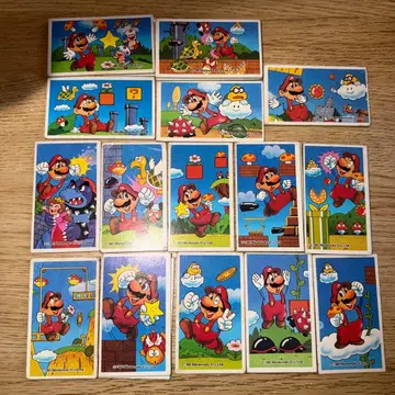 레어 [ 쇼와 레트로 ] 슈퍼 마리오 브라더스 딱지 15종 21매