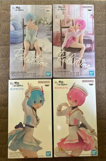 리제로 피규어 렘 라무 합계 4개 세트 프라이스 미개봉