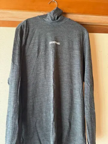 BRIEFING 그레이 터틀넥 긴팔 셔츠