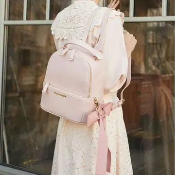 메종 드 플뢰르 리본 M 백팩 핑크