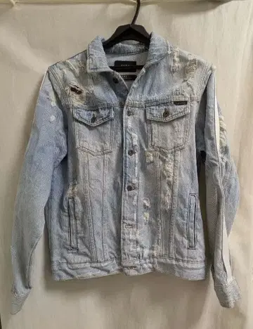 ZARA 데미지 데님 자켓 남성용 여성용