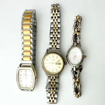 CITIZEN QUARTZ 데이데이트 손목시계 3세트 아날로그