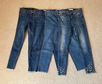 ZARA 자라 스키니 데님 펄 데님 블루 4세트 묶음 판매