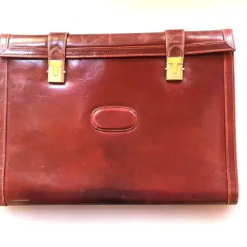 발리 브리프 케이스 천연 가죽 브라운 계열