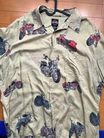 할리데이비슨 패턴 셔츠 90s 올 패턴