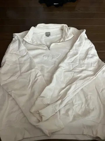 GAP 화이트 지퍼 후드티 L
