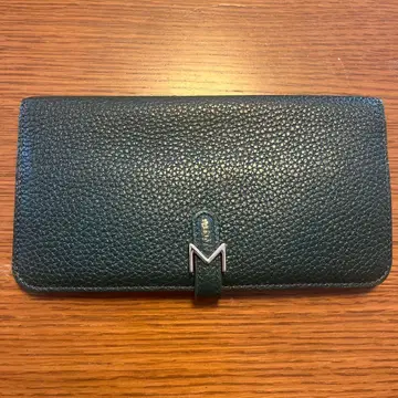 PELLE MORBIDA 다크 그린 가죽 장지갑