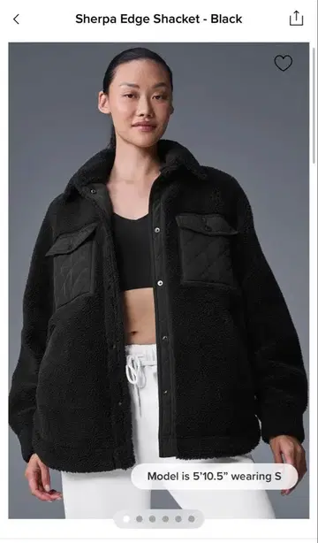 alo yoga 쉘파 엣지 자켓 black