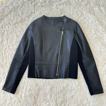 SoClose 노카라 가죽 자켓 램 가죽 블랙 S 사이즈