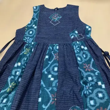 기모노 원단 패치워크 점퍼 스커트