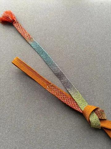 허리띠 사사나미조 오렌지 컬러풀