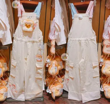 상하이 디즈니 부활절 봄날 봄 곰돌이 푸 오버롤 살로펫