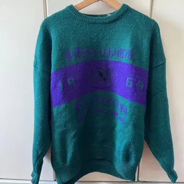 GAP 그린 퍼플 니트 스웨터