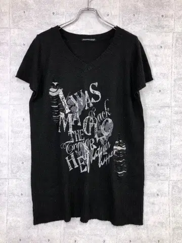 CORNFLAKE 네오 그런지 고딕 갸루 구제 의류 반팔 니트탑