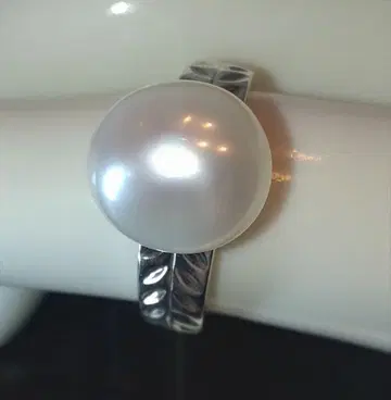 중고 agete 실버 담수 펄 반지