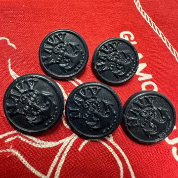 US Navy 데님 숄카라 체인지 버튼 5개 세트 네이비 컬러 USMC