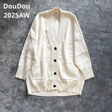 DouDou 머신 워셔블 니트 가디건 화이트 2025