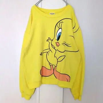 루니툰 트위티 맨투맨 빅 프린트 해외 구제 의류