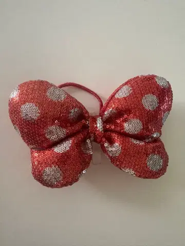 미니 마우스 리본 머리끈 빨간색