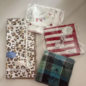 손수건 세트 JILLSTUART, agnes b. 4장 세트 모음