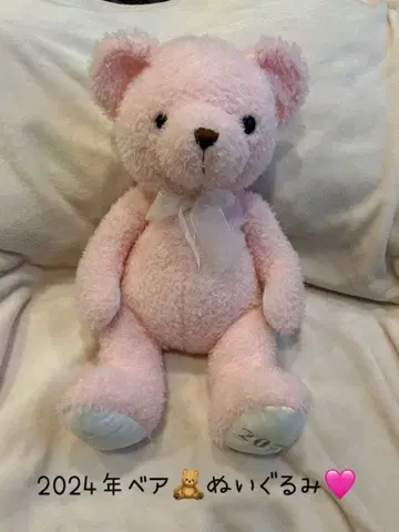 2024년 핑크 곰 봉제 인형