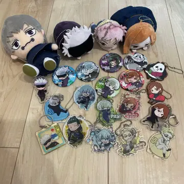 주술회전 봉제 인형, 캔뱃지, 키링 세트