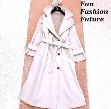 택 포함 Fun Fashion Future 롱 벨트 리본 코트