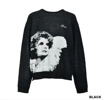 BREATH ANGEL SCRIPT LOGO MOHAIR KNIT