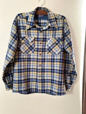 70SPendleton 보트 셔츠 울 USA제