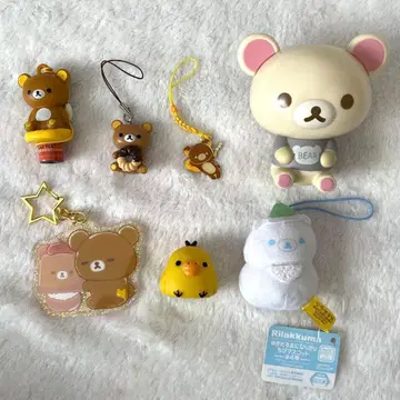 리락쿠마 코리락쿠마 키이로이토리 스트랩 피규어 등 7개