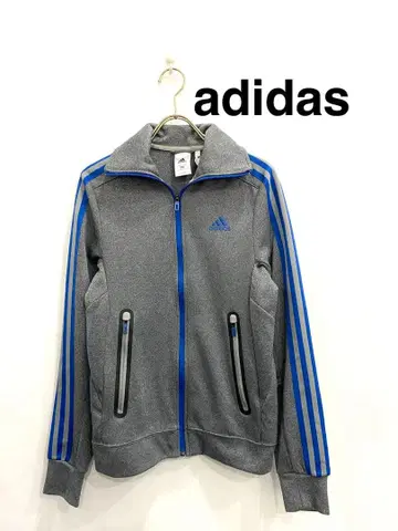 adidas 그레이 0066 블루 라인 저지