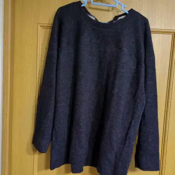 미사용 새상품 로즈 티아라 리본 니트 빅 사이즈 네이비