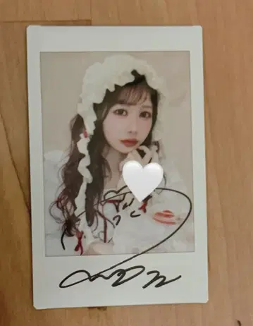 나카가와 루카 LARME 딸기 의상 친필 사인 폴라로이드