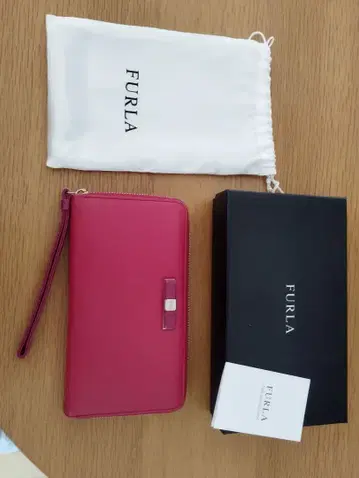 FURLA 핑크 빨간색 장지갑