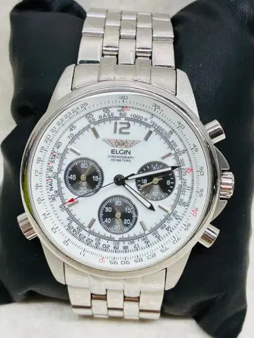 ELGIN 엘르 남성용 손목시계 쿼츠 FK-1230-F 크로노그래프