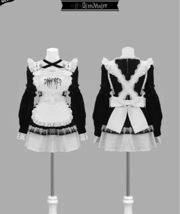 Dimmoire Drip Heart 메이드 원피스 M 사이즈