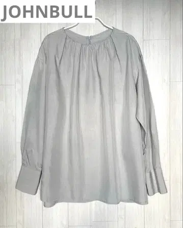 새상품급 JOHNBULL 레이온 블라우스 블루 그레이 젬블
