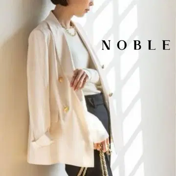 NOBLE 오버사이즈 더블 자켓 피크드 자켓 38