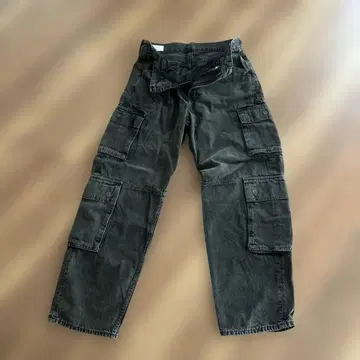 GAP 배기 카고 데님 W31 블랙