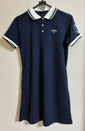 캘러웨이 네이비 도트 무늬 폴로 원피스 M