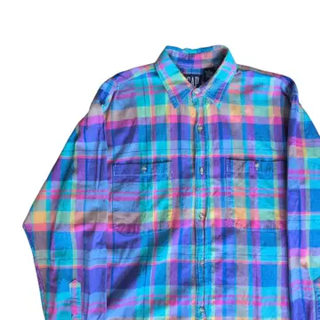 90년대 올드 갭 GAP 마드라스 체크 셔츠 멀티 컬러