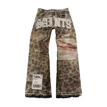 SAINTS Y2K Leather Jacket Jeans Hip Hop