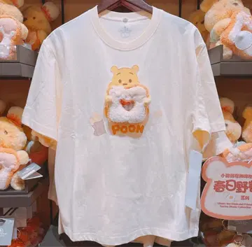 상하이 디즈니 부활절 봄날 봄 반팔 T셔츠 식빵 택 포함 새상품