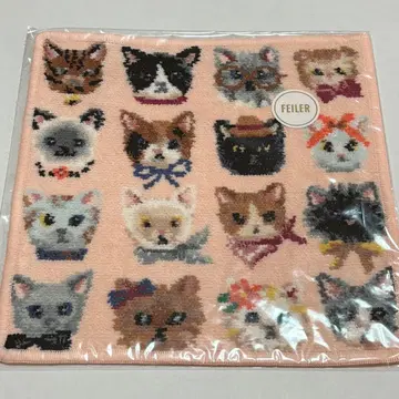 [ 미개봉 새상품 ] FEILER 러브러리 프리티 캣츠 손수건